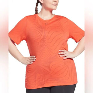 Reebok Plus Size Burnout Training T-Shirt - Dynamic Red BRAND NEW WITH TAGS 1X